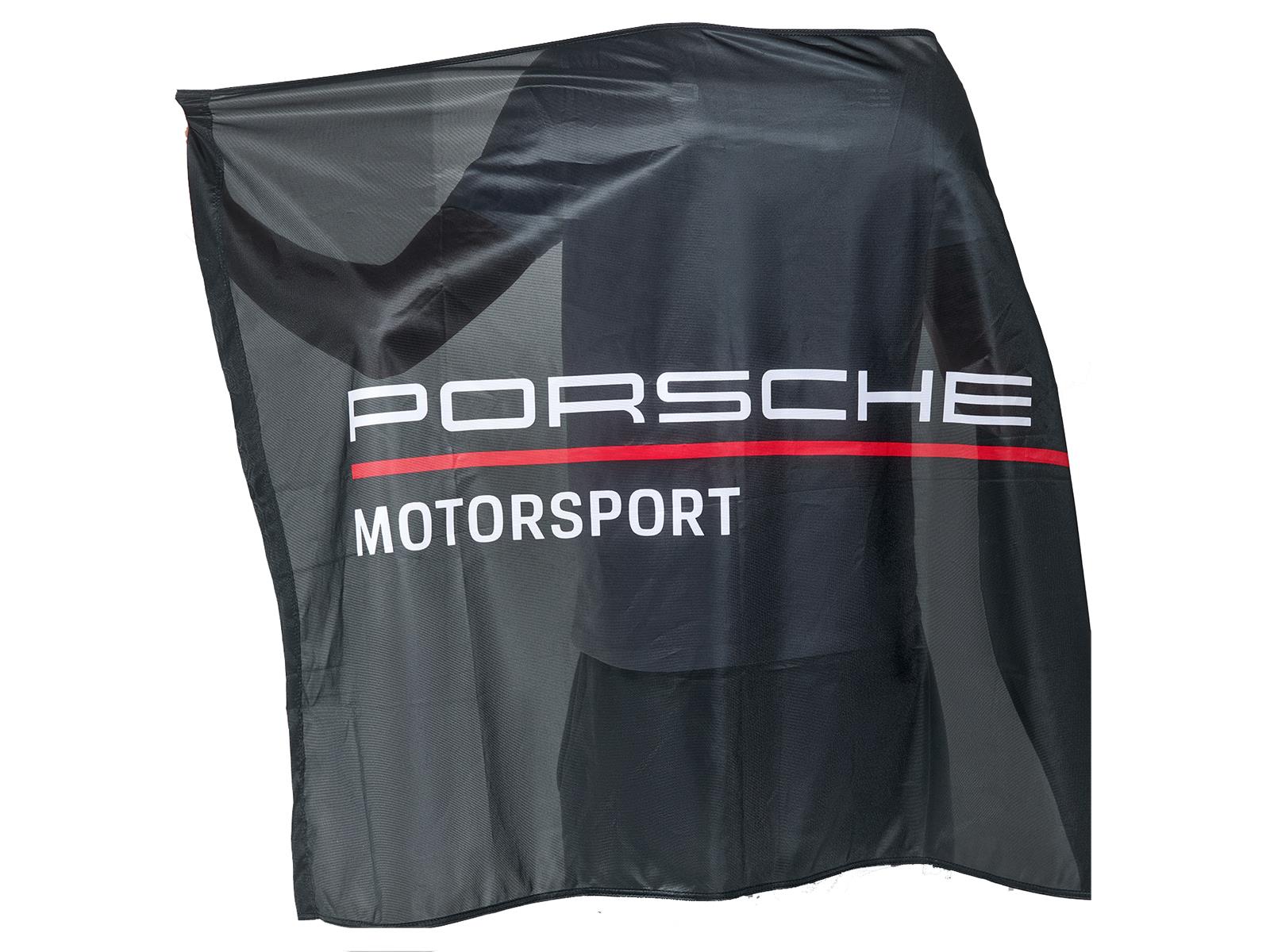Porsche Motorsport Kollektion Fanwear Flagge Schwarz 90X60cm WAP0500070LFMS