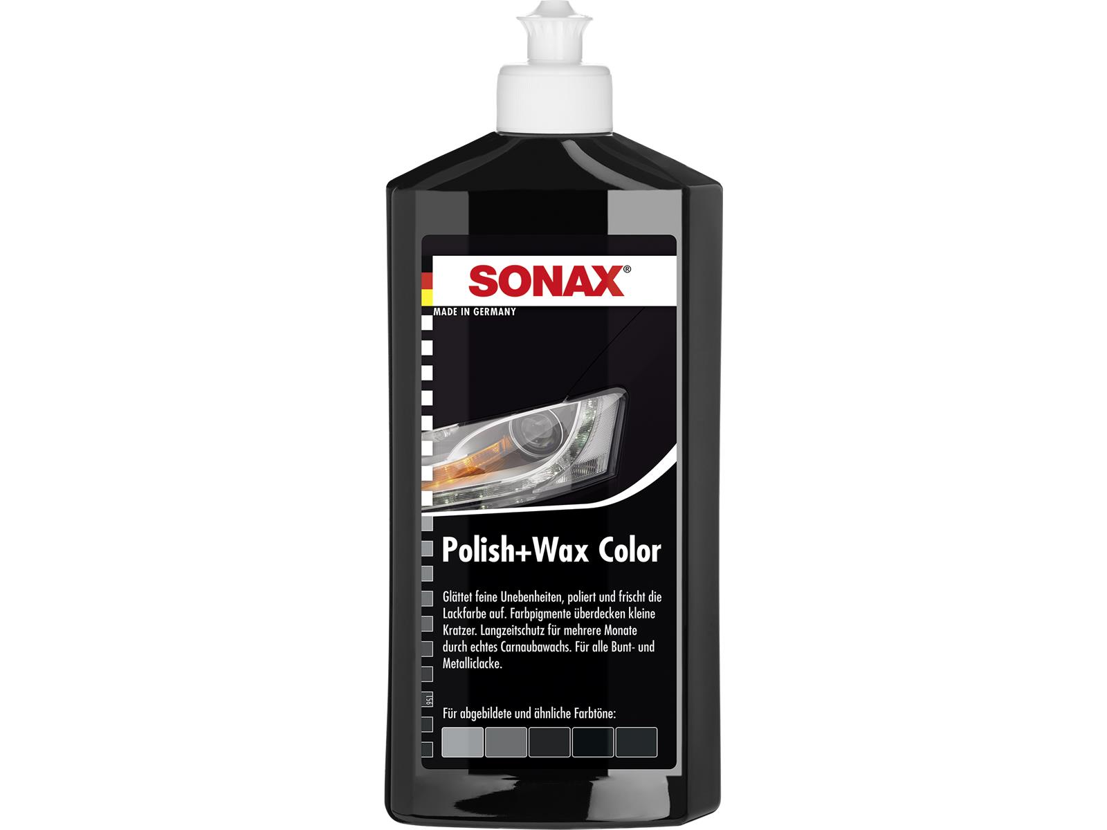 SONAX 02961000 Polish+Wax Color schwarz 500 ml
