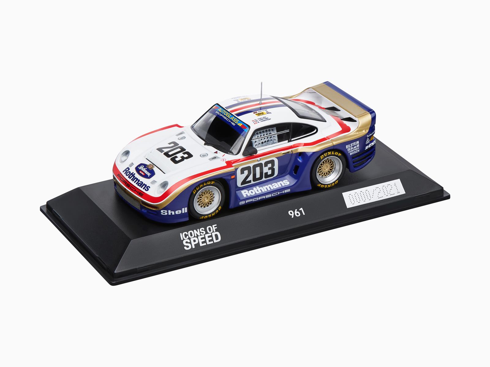 Porsche 961 Kalender Edition Resine Weiß/Multicolour Schwarz 1:43 WAP0209610MKED