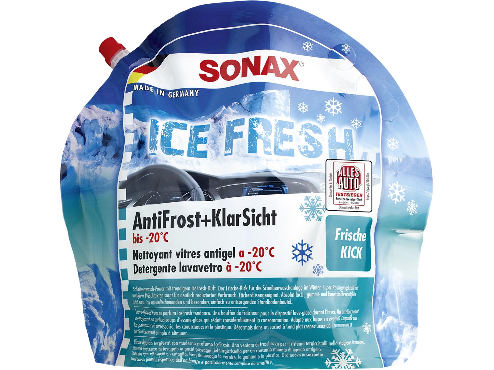 SONAX 01334410 AntiFrost&KlarSicht bis -20°C IceFresh 3 l