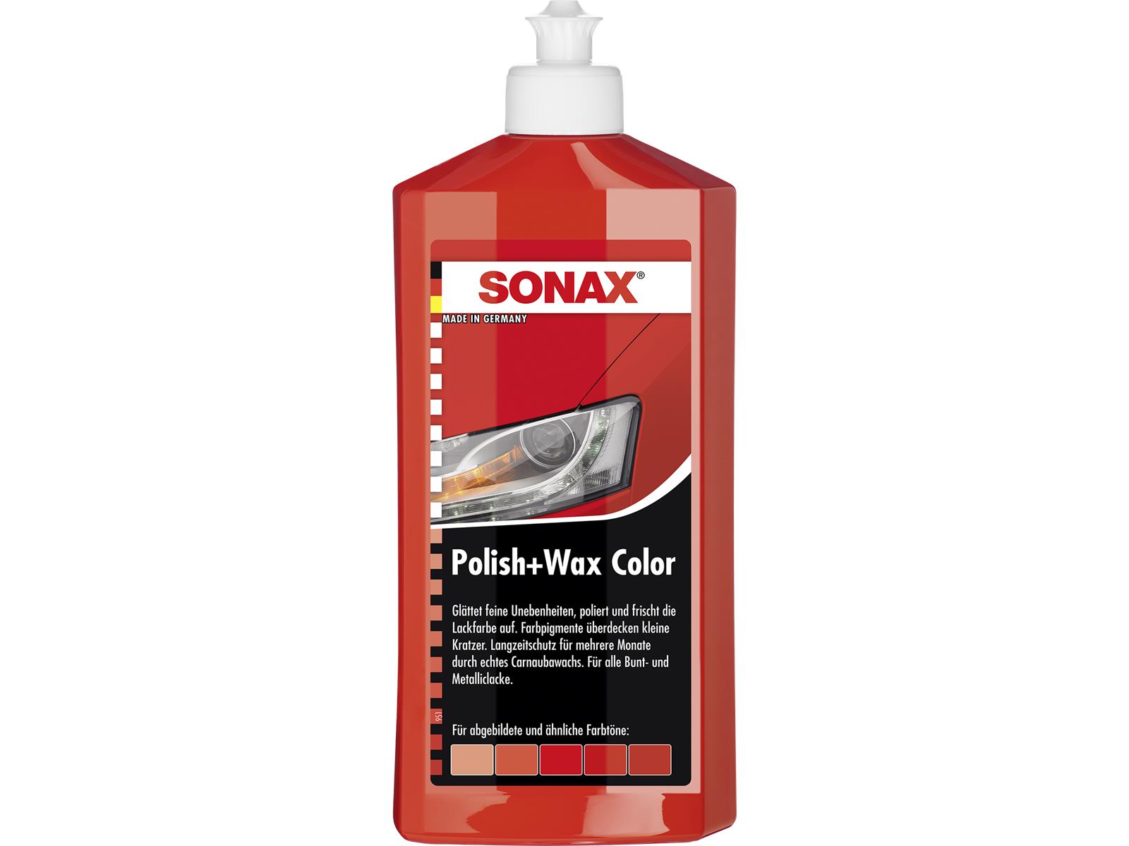 SONAX 02964000 Polish+Wax Color rot 500 ml
