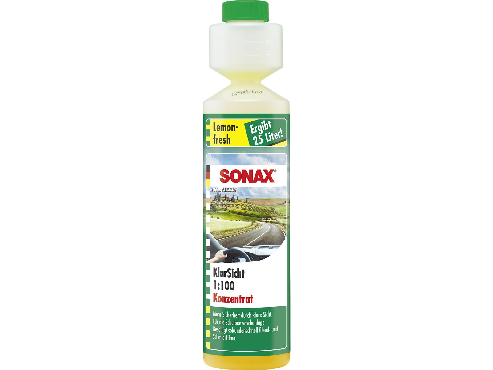 SONAX 03731410 KlarSicht 1:100 Konzentrat Lemon-fresh 250 ml