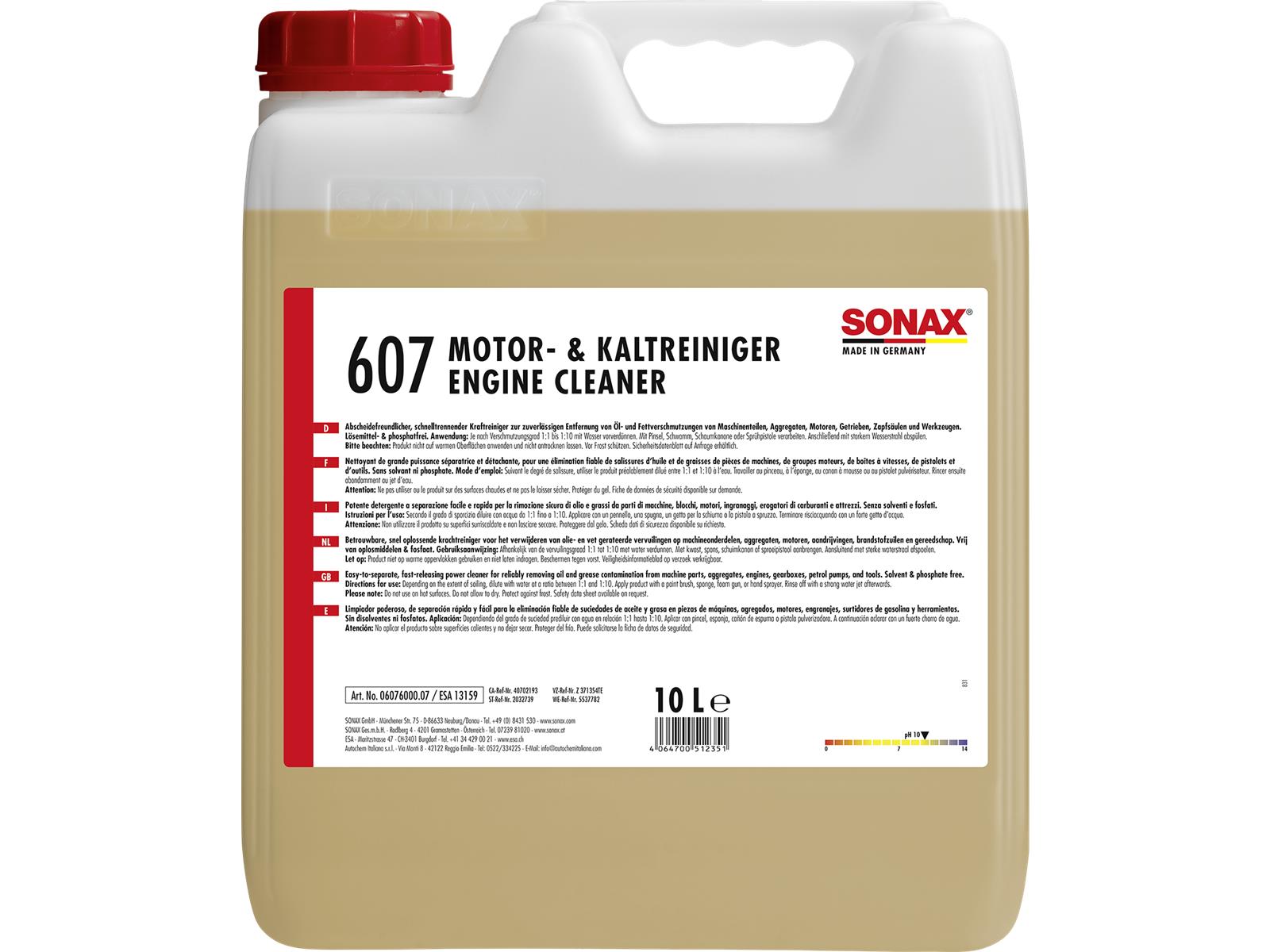 SONAX 06076000 Motor- & KaltReiniger /Engine Cleaner 10 l