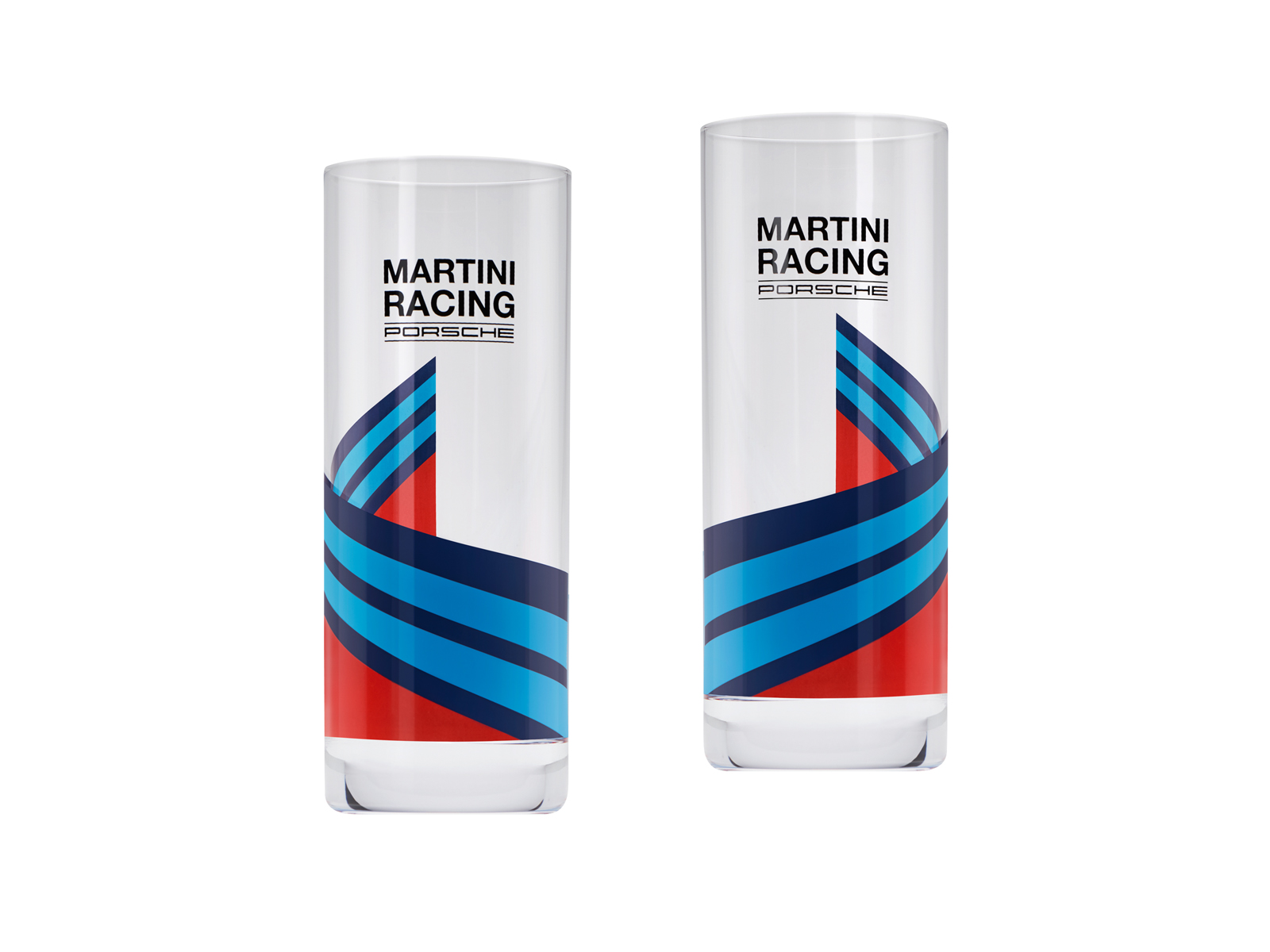 Porsche Martini Racing Longdrink Gläser 2-Er Set Blau/Rot/Schwarz WAP0505000L0MR