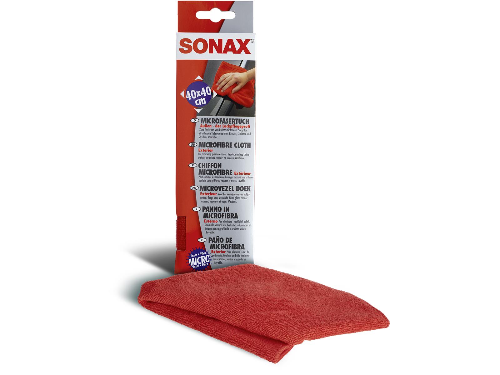 SONAX 04162000 MicrofaserTuch Außen - der Lackpflegeprofi 1 Stück