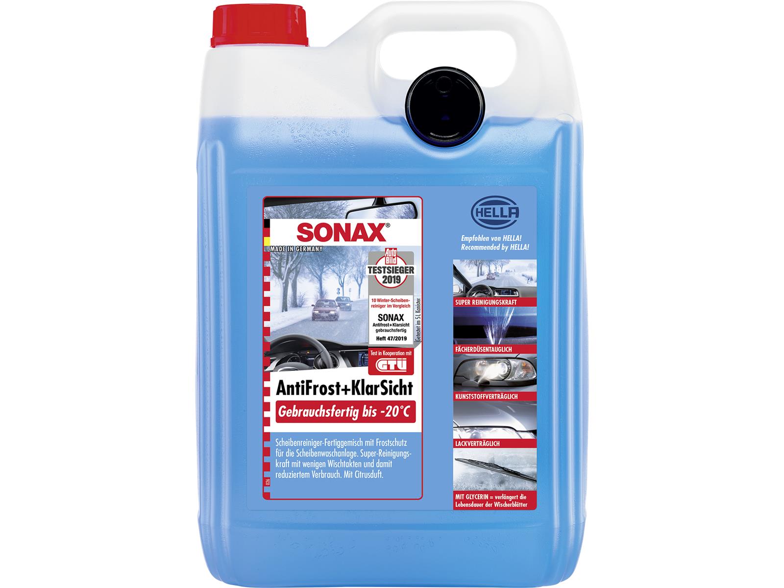 SONAX 03325000 AntiFrost+KlarSicht gebrauchsfertig bis -20°C 5 l