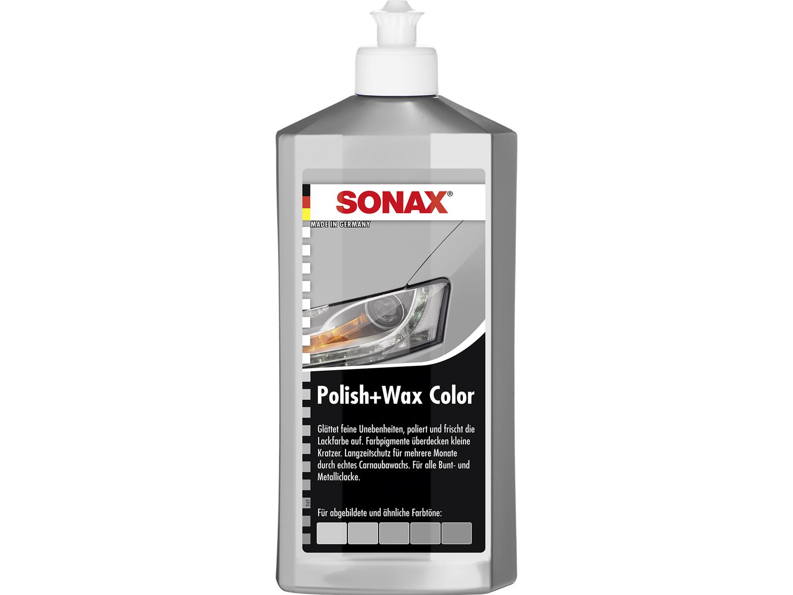 SONAX 02963000 Polish+Wax Color silber/grau 500 ml