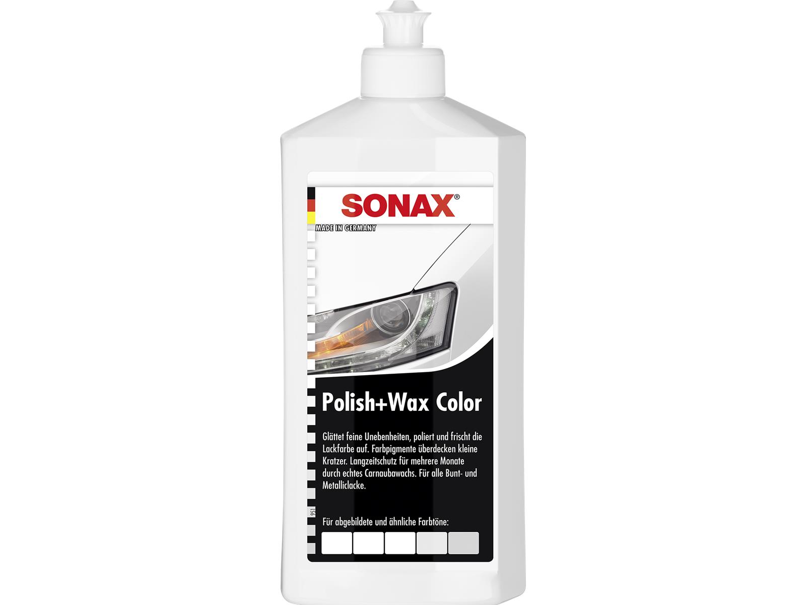 SONAX 02960000 Polish+Wax Color weiß 500 ml