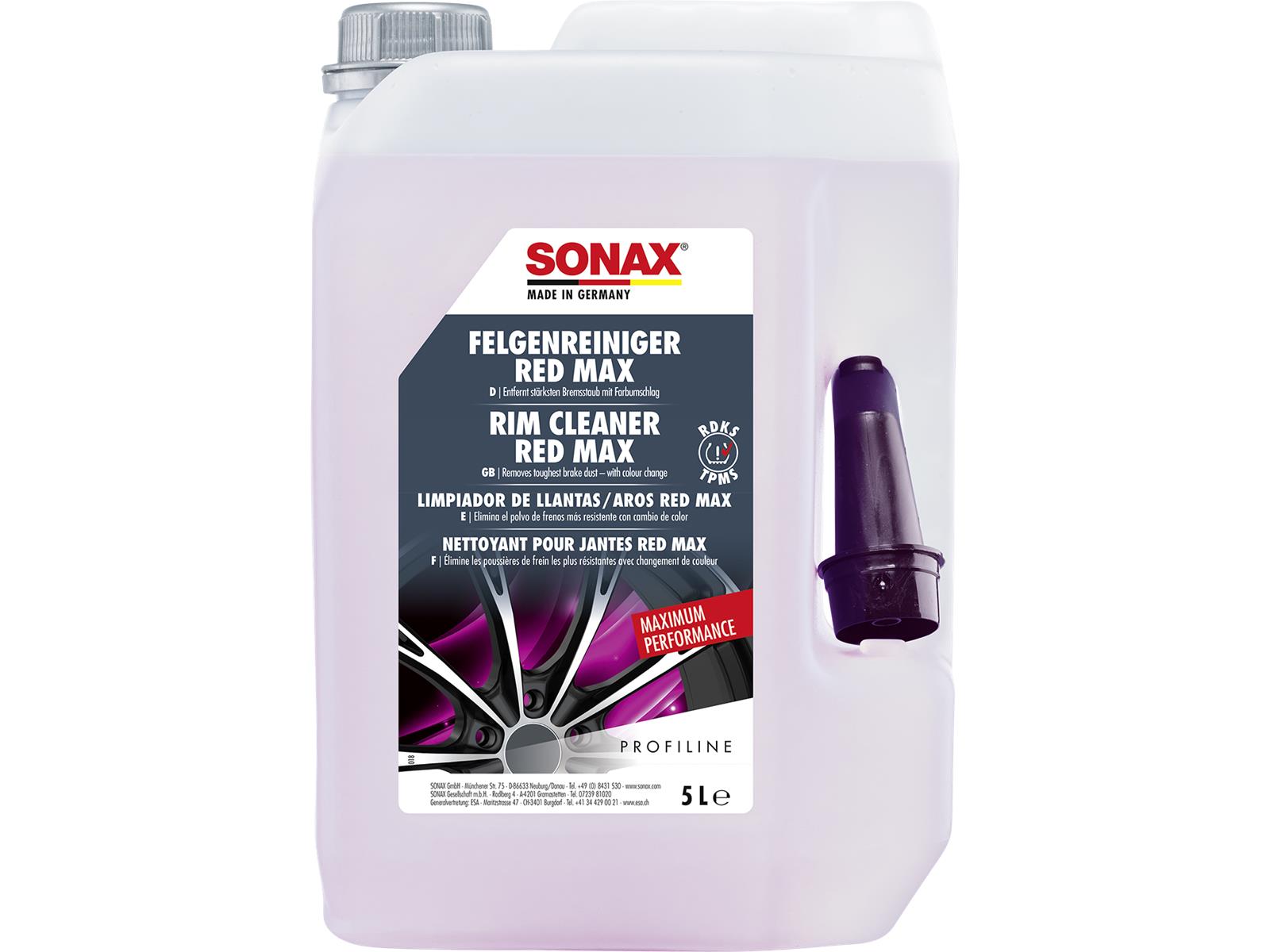 SONAX 02315050 FelgenReiniger Red Max 5 l