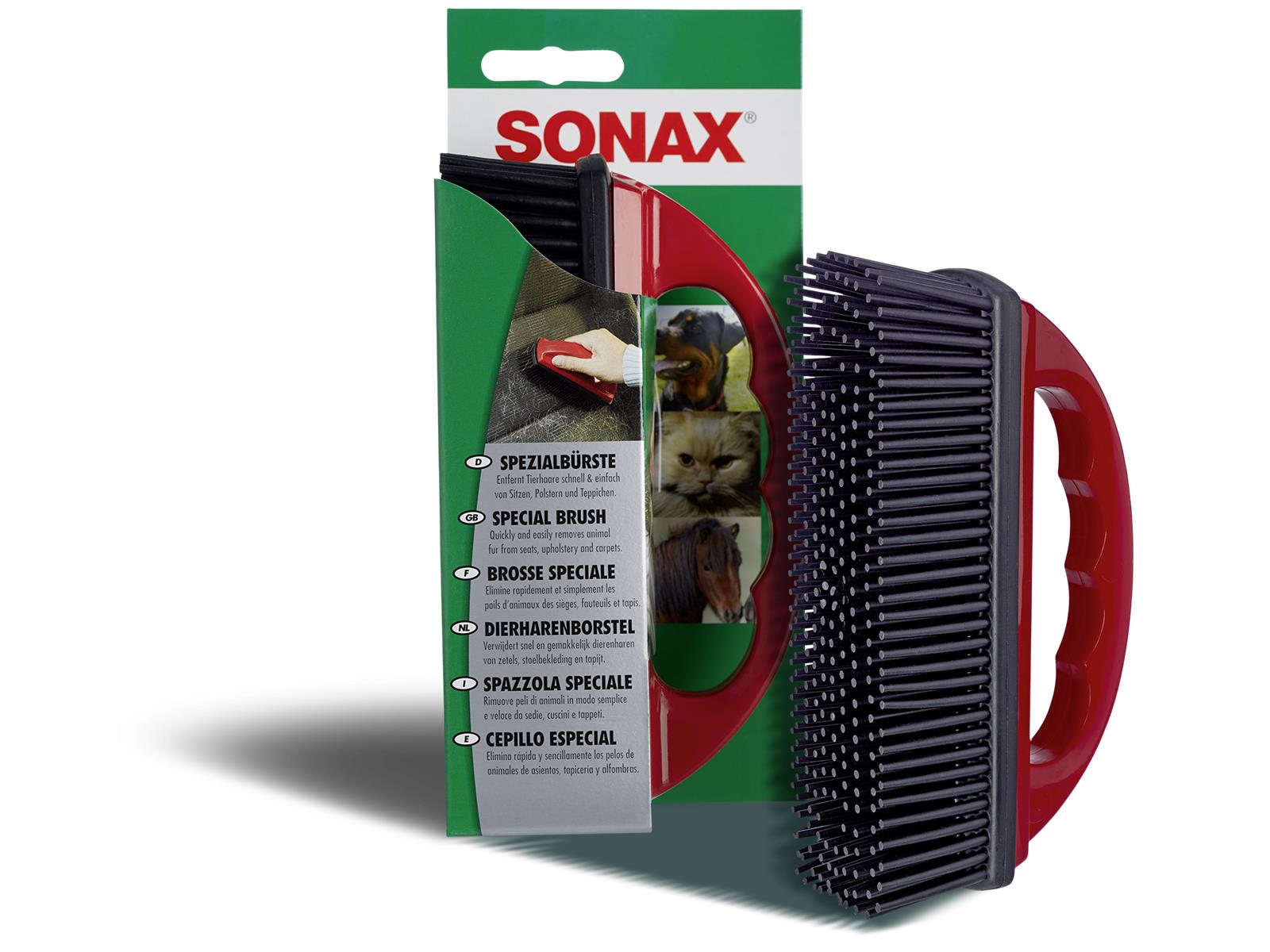 SONAX 04914000 SpezialBürste zur Entfernung von Tierhaaren 1 Stück